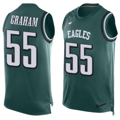Nike Eagles #55 Brandon Graham Midnight Green Team Color Men's Stitched NFL Limited Tank Top Jersey - Click Image to Close